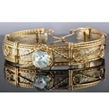 Lariat Bracelet with Blue Topaz